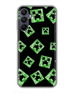 Чехол для Samsung Galaxy A15 (A155) с картинкой «Паттерн с криперами»