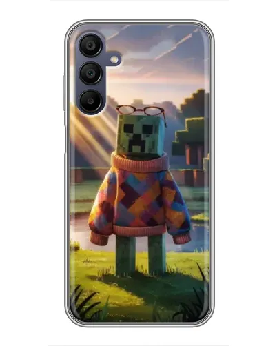 Чехол для Samsung Galaxy A15 (A155) с картинкой «Крипер в свитере» Чехол для Samsung Galaxy A15 (A155) с картинкой «Крипер в свитере»