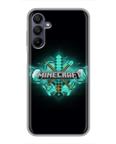 Чехол для Samsung Galaxy A15 (A155) с картинкой «Minecraft Diamond лого» Чехол для Samsung Galaxy A15 (A155) с картинкой «Minecraft Diamond лого»