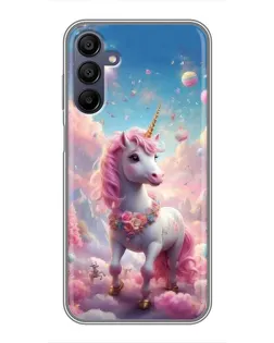 Чехол для Samsung Galaxy A15 (A155) с картинкой «Единорог среди облаков»