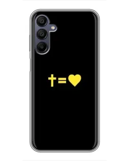 Чехол для Samsung Galaxy A15 (A155) с картинкой «Сердце и Крест»