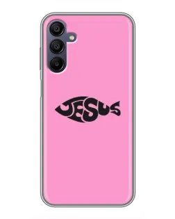 Чехол для Samsung Galaxy A15 (A155) с картинкой «Розовый символ  Jesus»