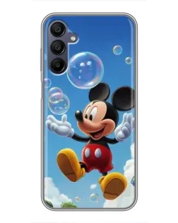 Чехол для Samsung Galaxy A15 (A155) с картинкой «Mickey и мыльные пузыри»