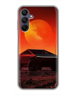 Чехол для Samsung Galaxy A15 (A155) с картинкой «Cybertruck на Марсе»