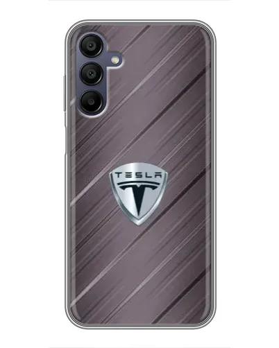Чехол для Samsung Galaxy A15 (A155) с картинкой «Металлическая текстура Tesla»