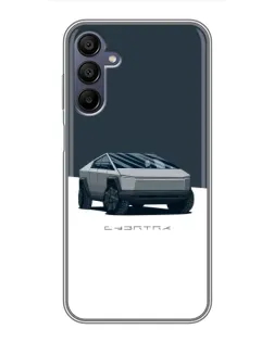 Чехол для Samsung Galaxy A15 (A155) с картинкой «Серебристый Cybertruck Tesla»
