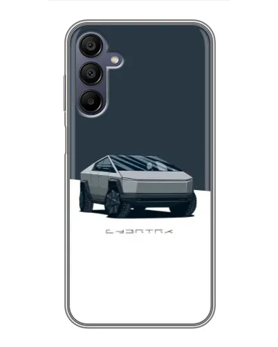 Чехол для Samsung Galaxy A15 (A155) с картинкой «Серебристый Cybertruck Tesla»