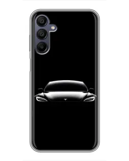 Чехол для Samsung Galaxy A15 (A155) с картинкой «Фары Tesla Night»