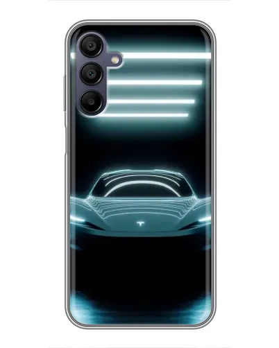 Чехол для Samsung Galaxy A15 (A155) с картинкой «Tesla в неоне»