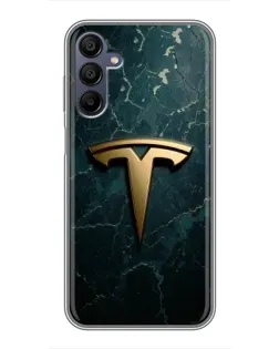 Чехол для Samsung Galaxy A15 (A155) с картинкой «Мраморная Tesla Gold»