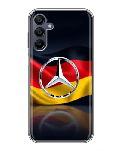 Чехол для Samsung Galaxy A15 (A155) с картинкой «Mercedes — флаг Германии» Чехол для Samsung Galaxy A15 (A155) с картинкой «Mercedes — флаг Германии»