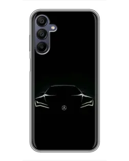 Чохол для Samsung Galaxy A15 (A155) з картинкою «Mercedes — силует авто»