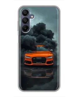 Чехол для Samsung Galaxy A15 (A155) с картинкой «Audi в облаках дыма»