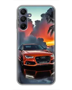 Чехол для Samsung Galaxy A15 (A155) с картинкой «Audi — закат»