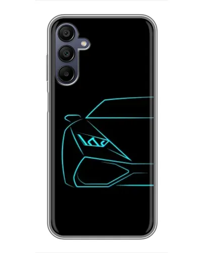 Чехол для Samsung Galaxy A15 (A155) с картинкой «Голубой силуэт Lamborghini» Чехол для Samsung Galaxy A15 (A155) с картинкой «Голубой силуэт Lamborghini»