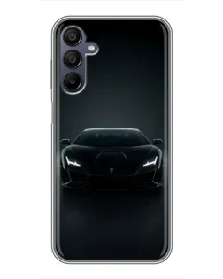 Чехол для Samsung Galaxy A15 (A155) с картинкой «Черный Lamborghini Aventador»