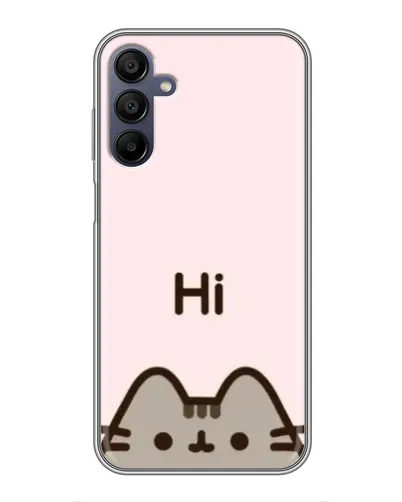 Чехол для Samsung Galaxy A15 (A155) с картинкой «Пушин говорит Hi»