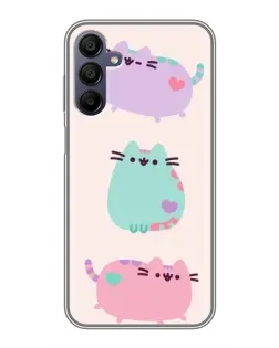 Чехол для Samsung Galaxy A15 (A155) с картинкой «Pusheen трио»