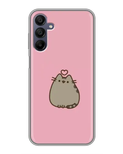 Чехол для Samsung Galaxy A15 (A155) с картинкой «Pusheen сердце»
