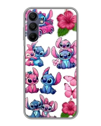 Чехол для Samsung Galaxy A15 (A155) с картинкой «Стикеры Stitch и Angel»