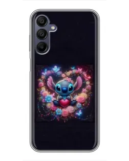 Чехол для Samsung Galaxy A15 (A155) с картинкой «Stitch в цветах»