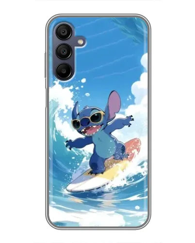 Чехол для Samsung Galaxy A15 (A155) с картинкой «Стич на волне»