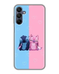 Чехол для Samsung Galaxy A15 (A155) с картинкой «Stitch и Angel Love»