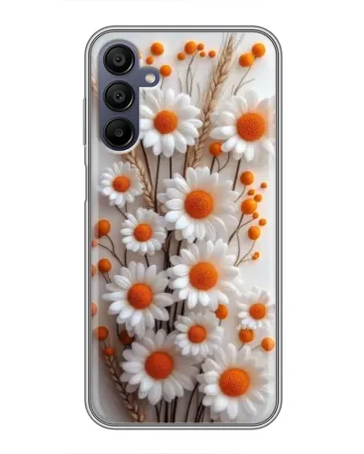 Чехол для Samsung Galaxy A15 (A155) с картинкой «Белые сухоцветы»