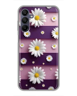 Чехол для Samsung Galaxy A15 (A155) с картинкой «Ромашки на фиолетовом» Чехол для Samsung Galaxy A15 (A155) с картинкой «Ромашки на фиолетовом»