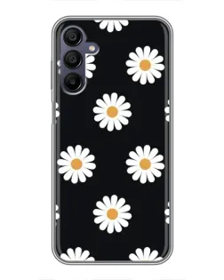 Чехол для Samsung Galaxy A15 (A155) с картинкой «Ромашки на черном» Чехол для Samsung Galaxy A15 (A155) с картинкой «Ромашки на черном»