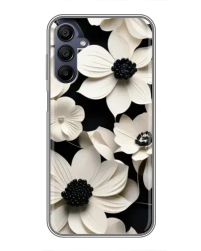 Чехол для Samsung Galaxy A15 (A155) с картинкой «Объемные белые цветы»