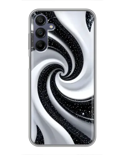 Чехол для Samsung Galaxy A15 (A155) с картинкой «Черно-белая спираль»