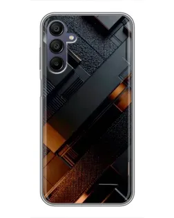 Чехол для Samsung Galaxy A15 (A155) с картинкой «Черные геометрические блоки»