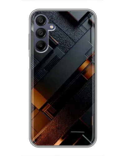 Чехол для Samsung Galaxy A15 (A155) с картинкой «Черные геометрические блоки»