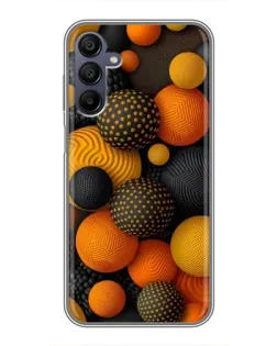 Чехол для Samsung Galaxy A15 (A155) с картинкой «Объемные оранжевые сферы»
