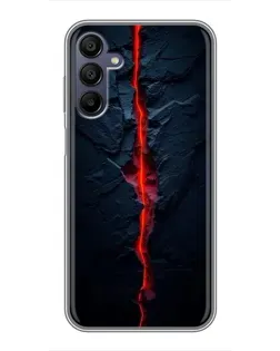 Чехол для Samsung Galaxy A15 (A155) с картинкой «Kрасная лавовая трещина»