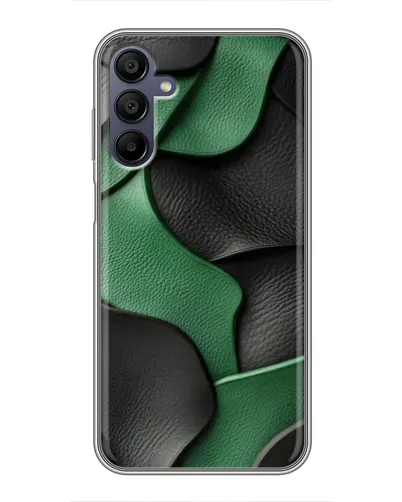 Чехол для Samsung Galaxy A15 (A155) с картинкой «Зеленые кожаные волны»