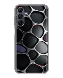 Чехол для Samsung Galaxy A15 (A155) с картинкой «Объемная темная решетка»