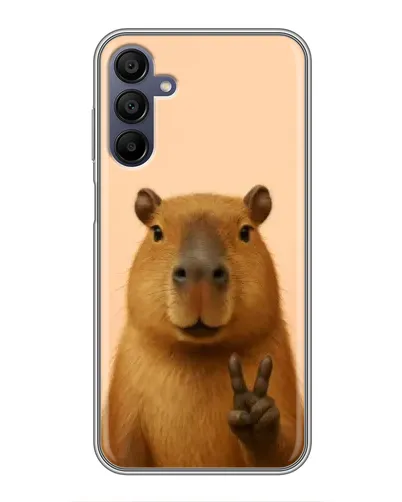 Чехол для Samsung Galaxy A15 (A155) с картинкой «Капибара виктория»