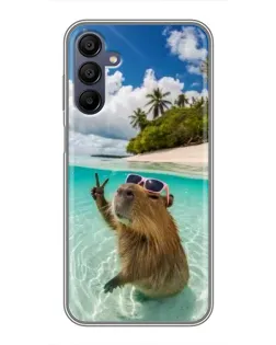 Чехол для Samsung Galaxy A15 (A155) с картинкой «Капибара на море» Чехол для Samsung Galaxy A15 (A155) с картинкой «Капибара на море»