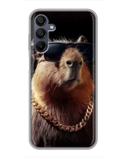 Чехол для Samsung Galaxy A15 (A155) с картинкой «Капибара золотая цепь» Чехол для Samsung Galaxy A15 (A155) с картинкой «Капибара золотая цепь»