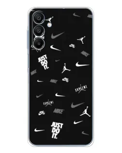 Чохол для Samsung Galaxy A16 5G з картинкою «Nike Black Pattern»