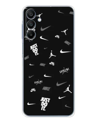 Чохол для Samsung Galaxy A16 5G з картинкою «Nike Black Pattern»