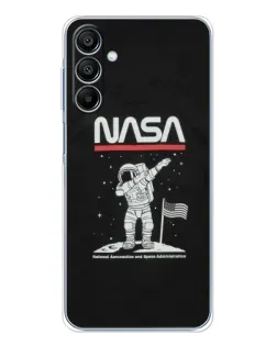 Чохол для Samsung Galaxy A16 5G з картинкою «NASA — крокуємо по Місяцю»
