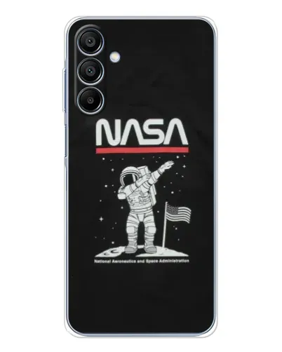 Чохол для Samsung Galaxy A16 5G з картинкою «NASA — крокуємо по Місяцю» Чохол для Samsung Galaxy A16 5G з картинкою «NASA — крокуємо по Місяцю»