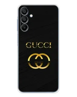 Чохол для Samsung Galaxy A16 5G з картинкою «Золотий логотип Gucci»