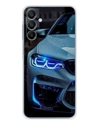 Чохол для Samsung Galaxy A16 5G з картинкою «Погляд BMW з синіми фарами»