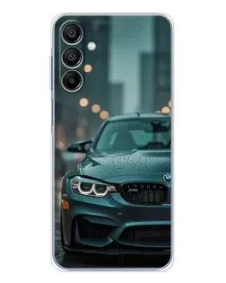 Чохол для Samsung Galaxy A16 5G з картинкою «BMW у вогнях міста»