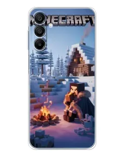 Чохол для Samsung Galaxy A16 5G з картинкою «Зимовий Minecraft»