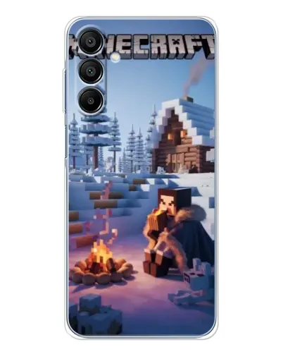 Чохол для Samsung Galaxy A16 5G з картинкою «Зимовий Minecraft»